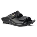 Medifeet Comfort Sandals, Dual Adjustable Straps, Orthopedic Slides (BLACK, UK Footwear Size System, Adult, Men, Numeric, Medium, 10)