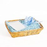 Honey Wicker Basket For Hampers Make You Own Gift Hamper Kit Birthday Christening Wedding Christmas Gifts Hampers (Blue)