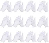 24Pcs White Gloves,12 Pairs Soft Co