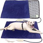 Pet Heating pad Large Dog cat Heated Bed mat 34X21 Inch Dog Heating pad with Soft Washable Cover Electric Heating pad Keep Pets Warmer Water Resistant Chew Resistant Cord