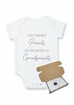 allaboutthebump Only The Best Parents Are Promoted To Grandparents | Baby Announcement Vest Bodysuit (Pregnancy Reveal) - Gift Wrapped with Box