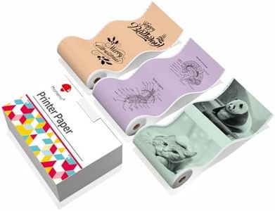 Phomemo T02 Sticker Paper, for Phomemo M02X M02L Y02C Q02 Mini Printer, Black On Green, Purple, and Orange Self Adhesive Thermal Sticky Paper for Notes, Photo, Memos, Plan, 50Mm X3.5M,3 Rolls