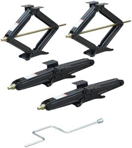 Bastion Distribution RV Trailer Camper Stabilizer Leveling Scissor Jacks with Handle 30" 5000lbs Set of 4