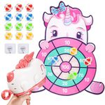 HappyKidsClub Girls Toys age 3-12, Kids Dart Board 3-12 Year Old Girls Gifts Toys for 3-12 Years Old Girls Unicorn Gifts for Girls Birthday Presents Xmas Gifts for Kids Party Games Shooting Game