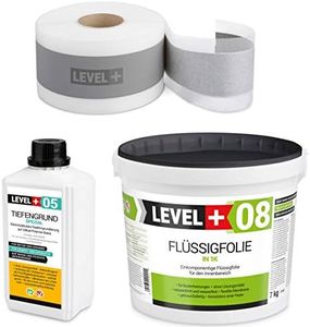SET03 Kit d'étanchéité pour douche, 7 kg, film liquide, 1 l, fond profond, 5 m, kit d'étanchéité pour douche, salle de bain, cuisine