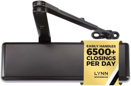 LYNN HARDWARE Extra Heavy Duty Automatic Door Closer (Dark Bronze) - Commercial Grade, Contractors Choice, Adjustable Speed, Delayed Closing Timer, 3 Mounting Options, 3 Hour Fire Rated (DC9016 Model)