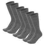 Merino Wool Socks Men and Women - Warm Hiking Socks for Winter with Reinforced Heel and Toe & Anti-Blister Cushioning (Dark Grey Pack of 3, Large)