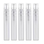 KINBOM 5pcs 8ml Perfume Atomizers Refillable, Matte Plastic Small Spray Bottles for Travel Fine Mist Empty Spritzer Bottles for Hair Face Plants (White)