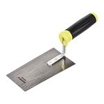 uxcell Masonry Bucket Brick Margin Trowel 6.3 Inch Hand Tool Manganese Steel with PPE Handle for Tile Concrete Plaster