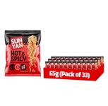 Sun Yan Instant Hot and Spicy Flavour Ramen Noodles, 65g (Pack of 33)