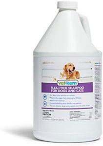 PRN Pharmacal Vet-KEM Flea and Tick Shampoo - Sensitive Skin Shampoo for Dogs & Cats - with Oatmeal, Lanolin, & Aloe - Removes Dandruff, Dirt, & Scales While Killing Fleas, Ticks & Lice - 1 Gallon