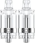 Innokin GO S Tank - 2 Pack - E Cigarette Disposable Tank, Smooth MTL Vaping, Sliding Top Cap, Adjustable Airflow, Ecig, 2ml No Nicotine (Clear)