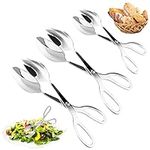 3 Pack Buffet Tongs,Stainless Steel