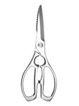 SimCoker Kitchen Scissors Heavy Duty, All-Steel Forged Multi-Function Kitchen Shears, Food Scissors for Kitchen Use Meat/Vegetables/Fish/Nuts,Dishwasher Safe, 3CR14 High Carbon Steel,5-Year Warranty