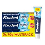 Fixodent Complete Denture Adhesive, Fresh Flavour 70g (Pack of 3)
