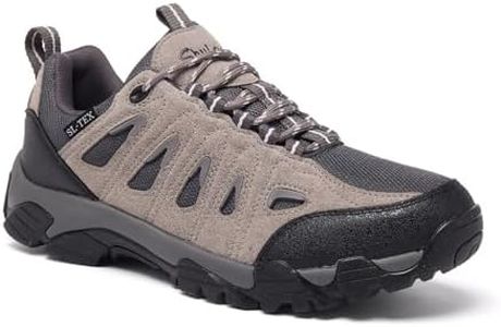 SHULOOK Men's Waterproof Hiking Shoes Lightweight Breathable Trekking Trails Shoes Non-Slip Outdoor Shoes