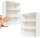 XYMTOY Dollhouse Bookshelf in 1:12 Scale, Realistic 3-Tier Open Shelf Dollhouse Library Furniture, Doll House Book Shelf Makes a Great Gift for Children and Collectors Alike