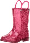 Western Chief Girl's Glitter Waterproof Rain Boot, Pink, 11 Little Kid