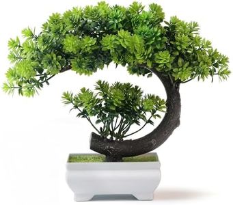 yoerm Small Artificial Bonsai Tree Desk Decor Fake Plants, Tall 8.5"