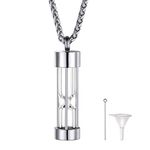 FindChic Cremation Necklace for Ashes Jewellery Keepsake Men Women Hourglass Urn Necklace