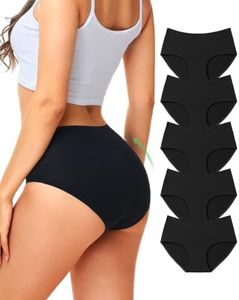 ORGANICOT Organic Cotton Underwear Womens Comfy Black Panties Briefs XXL