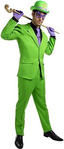 Funidelia | Déguisement Le Sphinx (Enigma) pour homme Super héros, DC Comics, Enigma - Déguisement pour Adultes, accessoires pour Halloween, carnaval et fêtes - Taille XL - Vert
