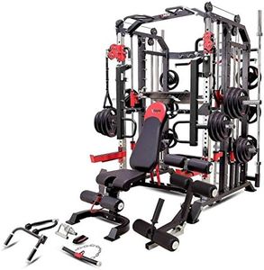 MiM USA Hercules 1001, Commercial All in One Gym Machine with Leg Press, Adjustable Weight Bench, Jammer Arms, Leg Extension & Complete Attachments
