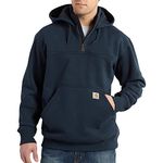 Carhartt Men's Hooded Zip Sweatshirt work utility t shirts, New Navy, L UK