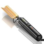Dan Technology Curved Hot Comb,Hair Straightener Comb,Electric hot Comb,Ceramic Press Comb, hot Combs for Natural Black Hair ,Electric straightening Comb for Black Hair