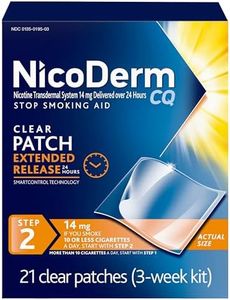 NicoDerm CQ Nicotine Patches to Help Stop Smoking with Behavioral Support Program, 14mg, Step 2-21 Count