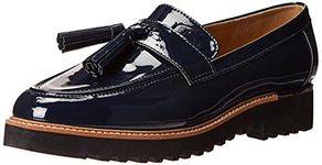 Franco Sarto Women's L-Carolynn Loafer Flat, Inky Navy, 7 M US 4 UK