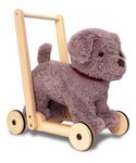 Little Bird Told Me - Bailey Dog Baby Walker, Traditional Push Along & Ride On Toy for 1 Year Olds, Soft Cuddly Toy for Toddlers, Sturdy Wooden Frame, Padded Seat