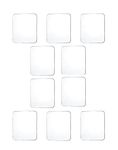 QWORK® 10 Pcs Anti Slip Gel Pads, Multifunction Transparent Silicone Gel Pad Double-Sided Adhesive Perfect as Mobile Phone Holder Floor Protector