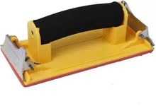 ATIMUNA Professional Handle Sander with Sponge Holder - Manual Detail Sanders Tool with Soft Grip Handle for Precise Finishing - Yellow