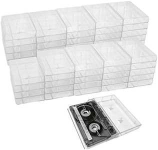 Evelots Cassette Tape Cases-Clear Plastic Storage-Audio-No Scratch/Dirt-Set/50