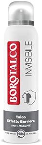Borotalco, Deodorante Spray Invisibile Grigio, Formula Senza Alcool con Talco Effetto Barriera, Cattura e Non Trasferisce Aloni, 48h di Efficacia, Profumo Classico - 1 Flacone da 150 ml