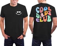 JINTING Dad Shirt Cool Dads Club T-Shirt Father's Day Tee Shirts Men Casual Short Sleeve Top, Black, Medium