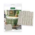 Katy Sue Wood Panel Silicone Mould for Cake Decorating & Crafts - Makes Detailed Textured Wood Grain or Fence Designs, Design Size = 102 x 102 x 3mm (or 4.02 x 4.02 x 0.12 inch)