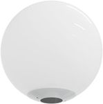 KASTLITE Lamp Post Globe Combo Lighting Fixture | 16" White Acrylic Lens with White Fitter Wing Clips | Fits 3" Diameter Posts (Not Included) | Comes with with 5000K LED Bulb