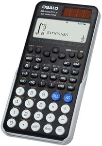 OSALO Scientific Calculator 417 Function 2 Line 10+2 Digits Written Display Solar and Battery Calculators for School College Students Secondary Black (OS 991ES Plus 2nd Edition)