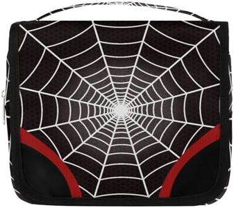 ADTASU Toiletry Bag for Boys, Hanging Travel Toiletry Bag, Waterproof Kids Makeup Kit Hanging Makeup Bag Travel Cosmetic Bag Shaving Bag for Kids Adult Travel Essential, Webs-1