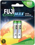 Fuji Enviromax AAA Super Alkaline Batteries - Eco-Friendly, Long Lasting, Powerful, No Harmful PVC & Heavy Metals Used – (2 Pack)