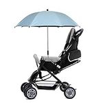 Baby Strollers Umbrella with Adjustable Clamp, Parasol with Clip on,only for Pushchair Pram (Blue)