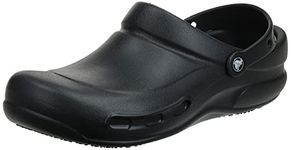 Crocs Unisex-Adult Bistro Clogs, Slip Resistant Work Shoes, Black, 8 Men/10 Women