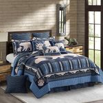 Virah Bella 2 Piece Full/Queen Lodge Quilt Bedding Set - Rustic Country Reversible Comforter Set with Decorative Pillow Shams - Offspring