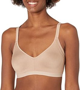 Warner's Women's Blissful Benefits Underarm-Smoothing with Seamless Stretch Wireless Lightly Lined Comfort Rm3911 T Shirt Bra, Toasted Almond, Medium US