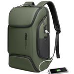 BANGE Business Laptop Smart backpack Can Hold 15.6 Inch Laptop Commute Backpack Carry on bag for men and women, Green, Large, Laptop Backpack