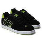 DC Men's Net Sneaker, Black/Lime Green, 10 UK