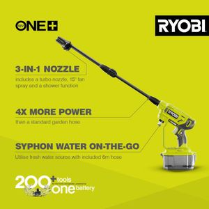 RYOBI 18V ONE+ Cordless Power Washer, 22 Bar – Bare Tool, Lime