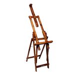 Roger & Moris Teak Wood Artist Easel 4 Legs -Adjustable Multiple/Studio Easel with Angular Movement for Painting, Display, Advertisements (Can Grip Vertically Canvases/Boards of Size up to 4 feet)